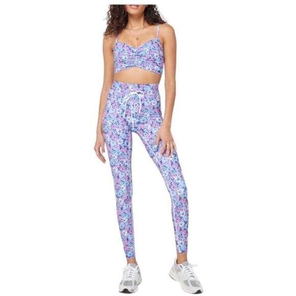 L*Space Set Floral Turner Legging & Soren Sports Bra in Oopsie Daisy Print Yoga - Picture 1 of 16